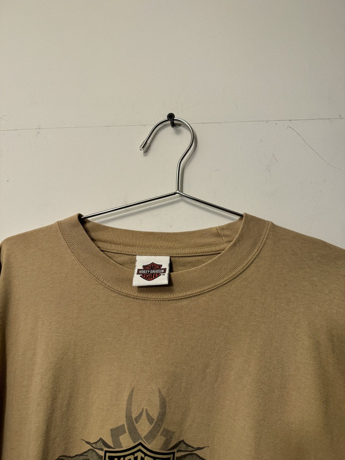 Harley Davidson VINTAGE Y2K HARLEY FLAMES TAN LONGSLEEVE SHIRT CALIFORNIA XL Size US XL / EU 56 / 4 - 5 Thumbnail