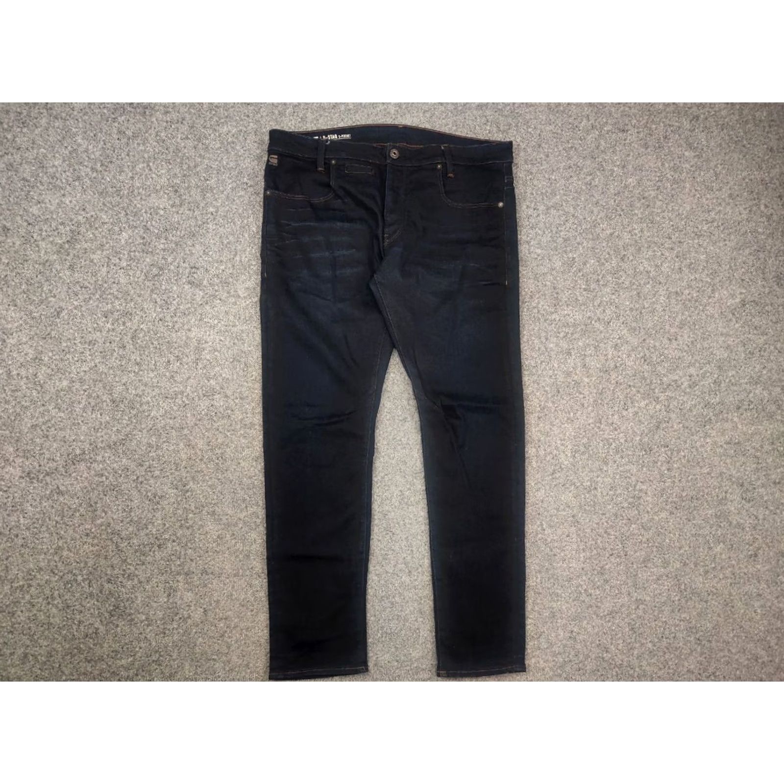 G-Star G-Star d-staq 5 pocket slim Fit Dark Blue Denim Jeans - 38 Regular Blue 90s Stars Style Mens Jeans Size US 38 / EU 54 - 3 Thumbnail
