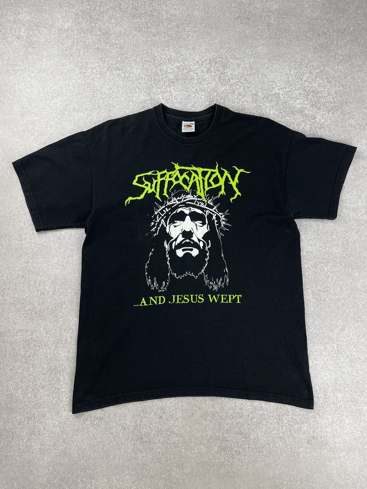 Vintage Vintage Suffocation And Jesus Wept T-Shirt Size M Size US M / EU 48-50 / 2 - 1 Thumbnail