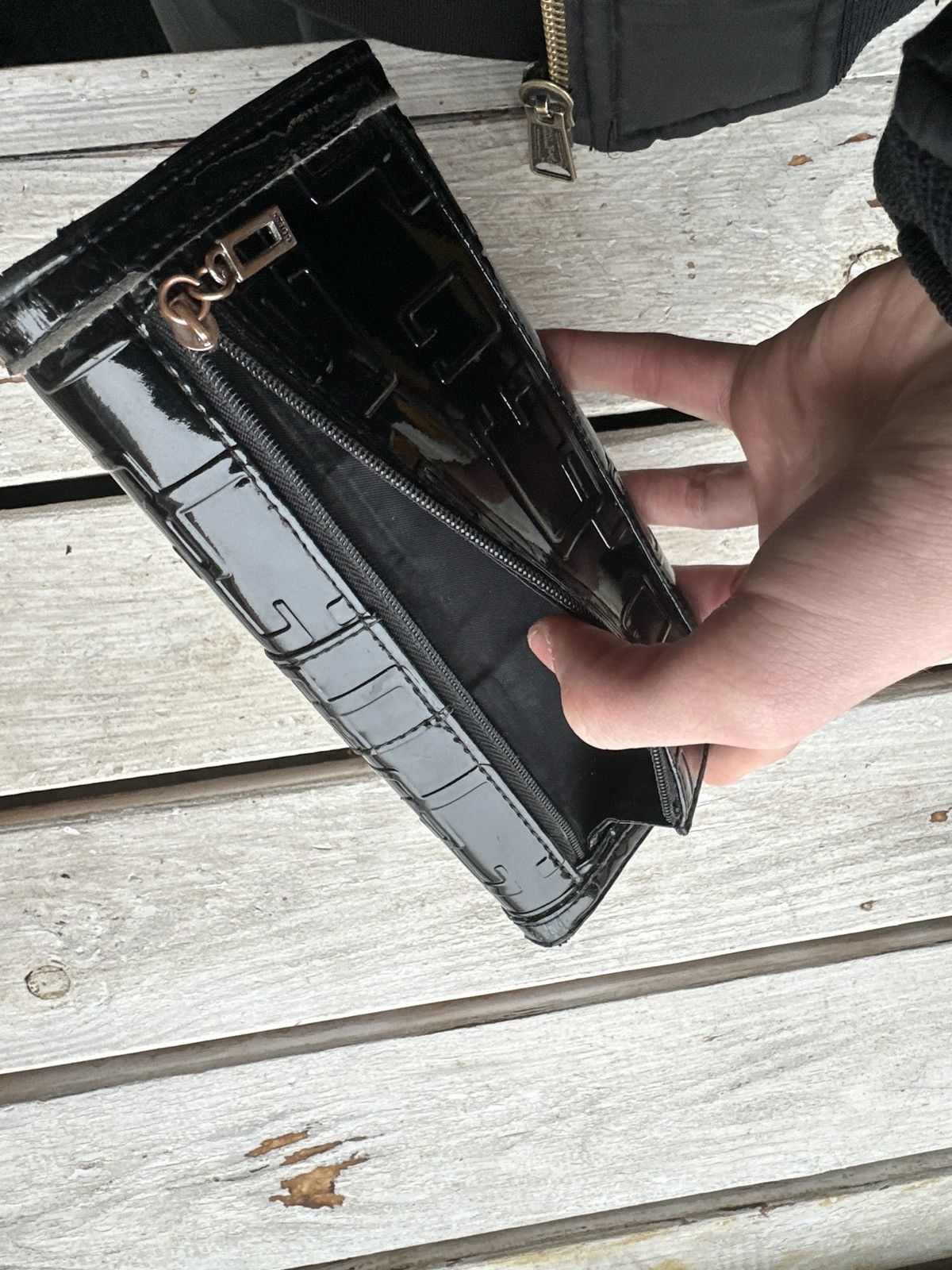 Guess 🚨Y2K Guess BIG BUCKLE BLACK Avant-Garde Japan style wallet Size ONE SIZE - 12 Thumbnail