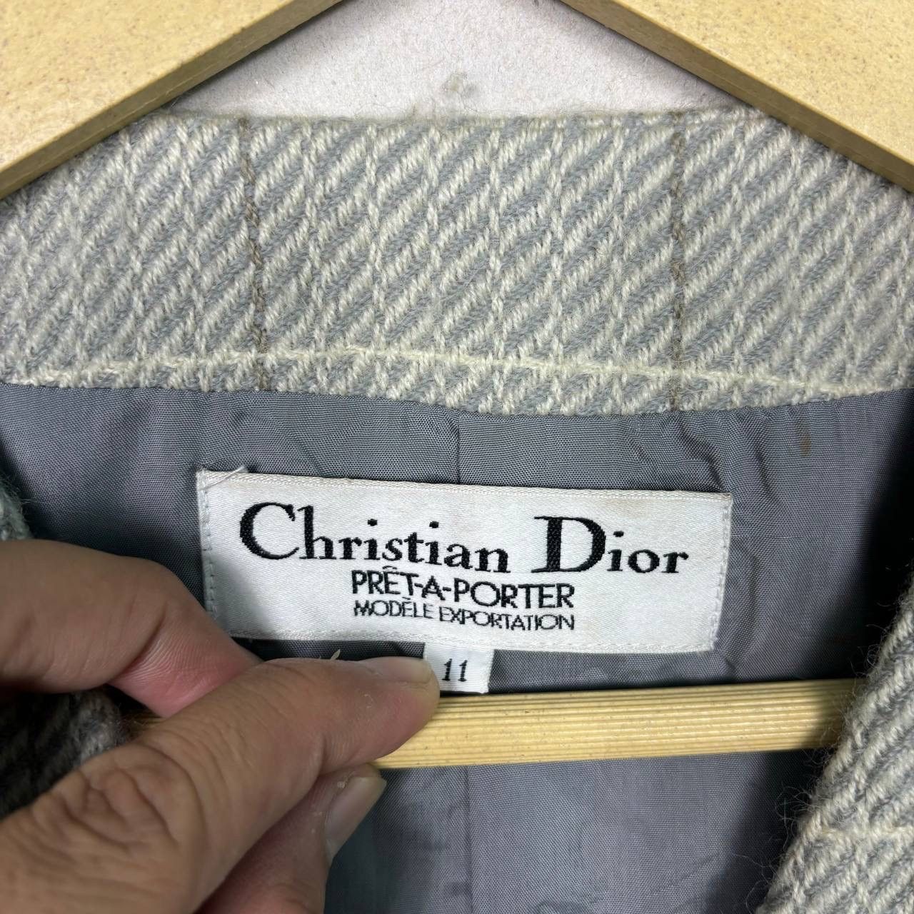 Christian Dior Monsieur 80s Christian Dior Tweed DB Blazer Size 11 Wool Vintage Size M / US 6-8 / IT 42-44 - 4 Thumbnail