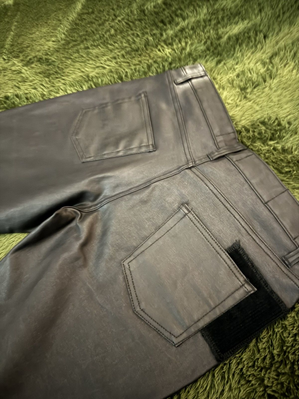 Japanese Brand [3] Dying Breed X AgingCCC Peak Logo Coated Jeans Black Size US 32 / EU 48 - 10 Thumbnail