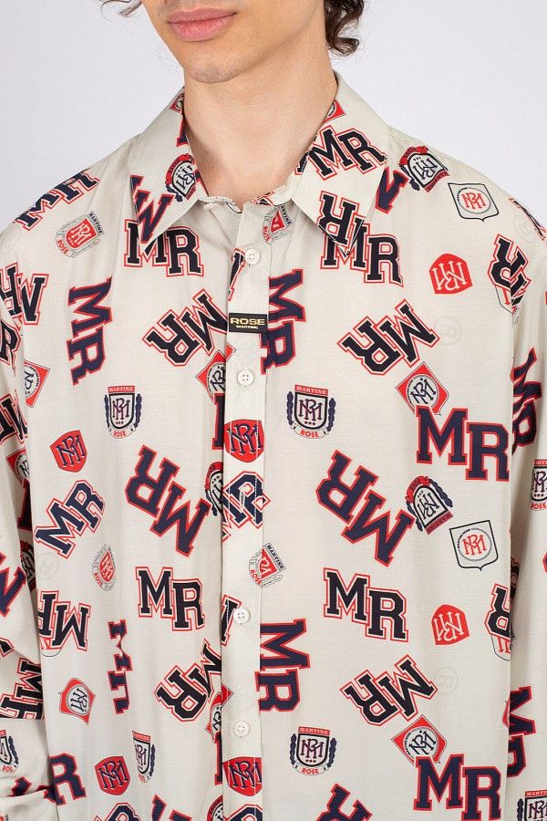 Martine Rose o1h1sh11224 Classic Logo Shirt in Beige Size US L / EU 52-54 / 3 - 5 Thumbnail
