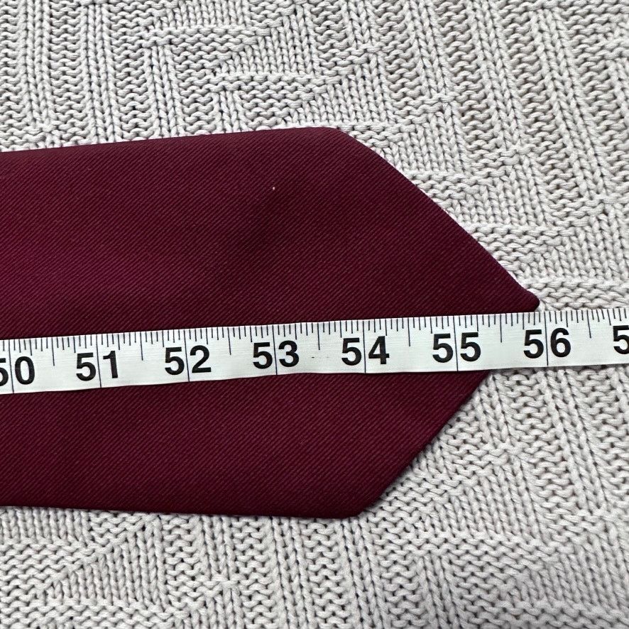 Vintage Vintage maroon textured silk blend mens tie Size ONE SIZE - 5 Thumbnail