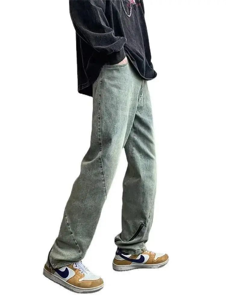 Japanese Brand Retro zipper micro flared straight leg jeans Size US 32 / EU 48 - 4 Thumbnail