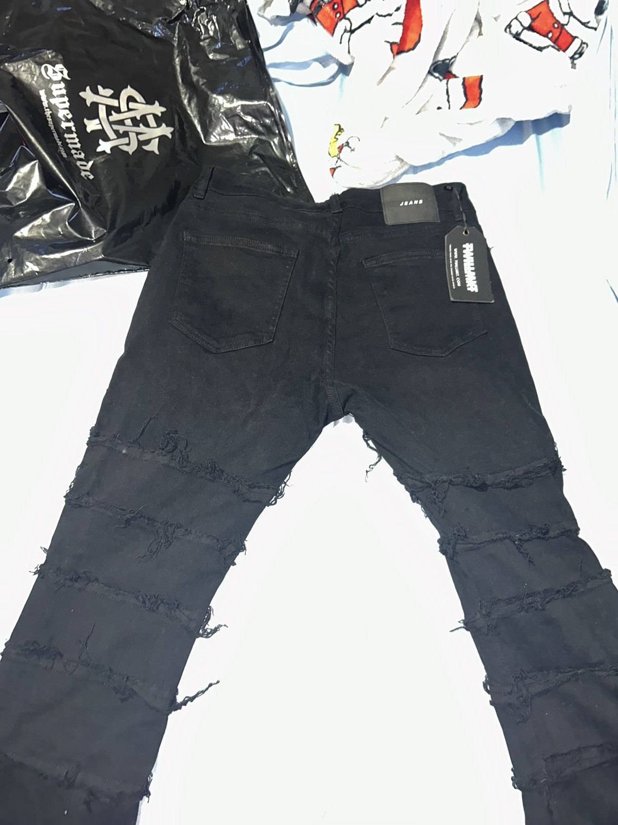 Japanese Brand × Vintage Distressed Egde Stacked Pants Size US 30 / EU 46 - 2 Thumbnail