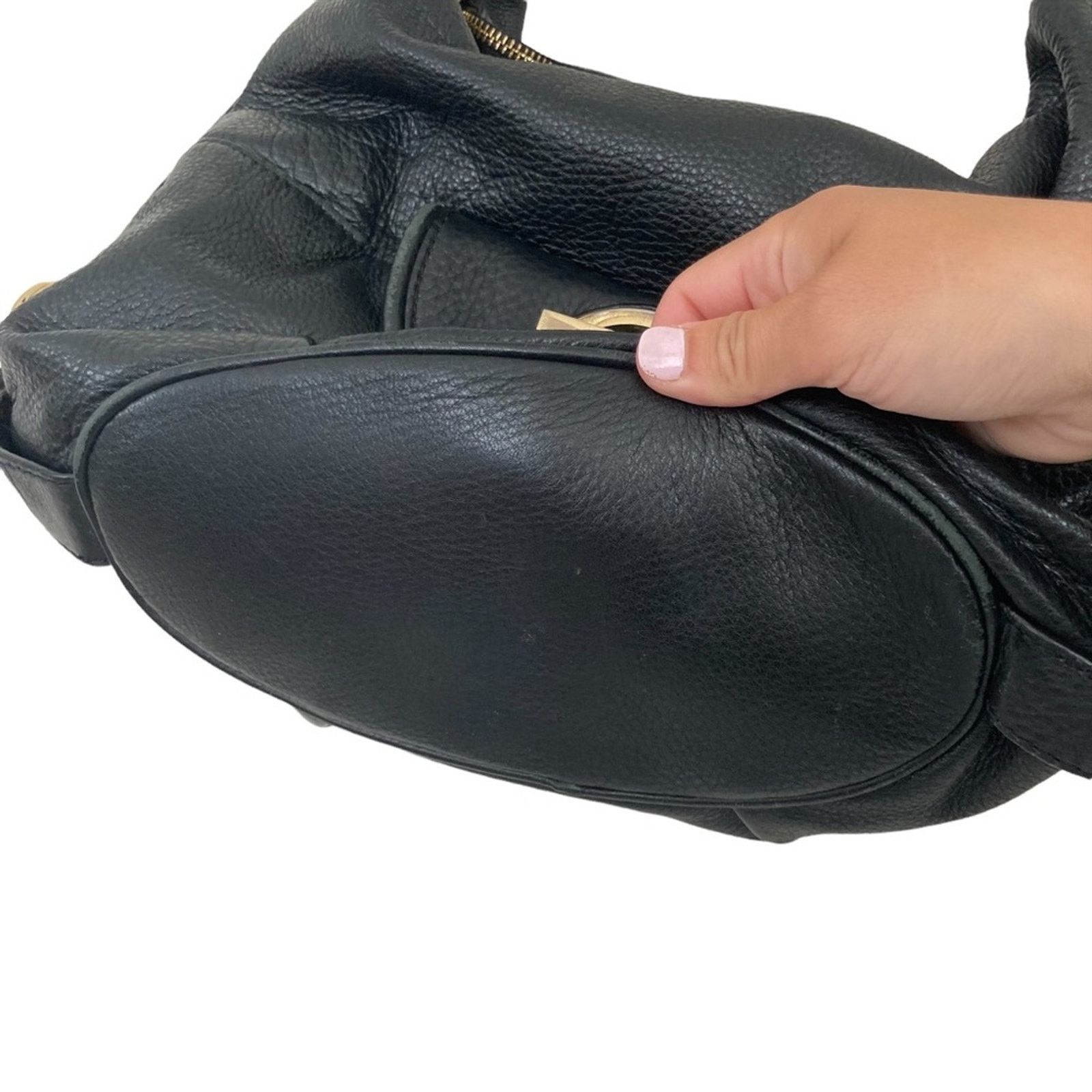 Michael Kors Michael Kors Black Leather Shoulder Bag Size ONE SIZE - 6 Thumbnail