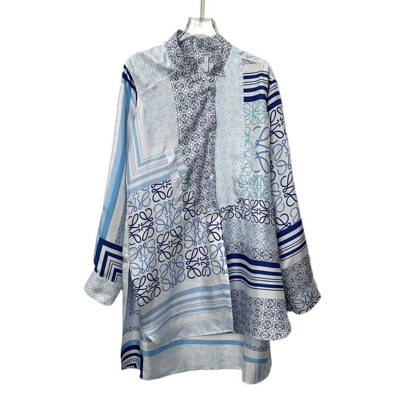 Loewe Loewe Patchwork logo printed on a long-sleeved asymmetrica Size S / US 4 / IT 40 - 1 Thumbnail