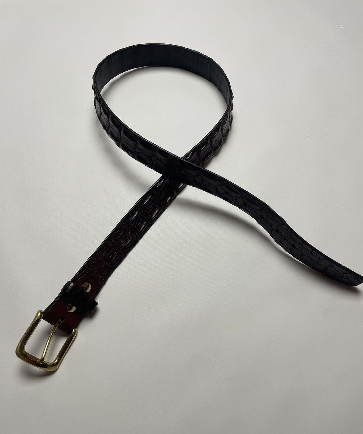 Genuine Leather × Hysteric Glamour Henry Bucks Australia Saltwater Crocodile Leather Belt Size ONE SIZE - 13 Thumbnail
