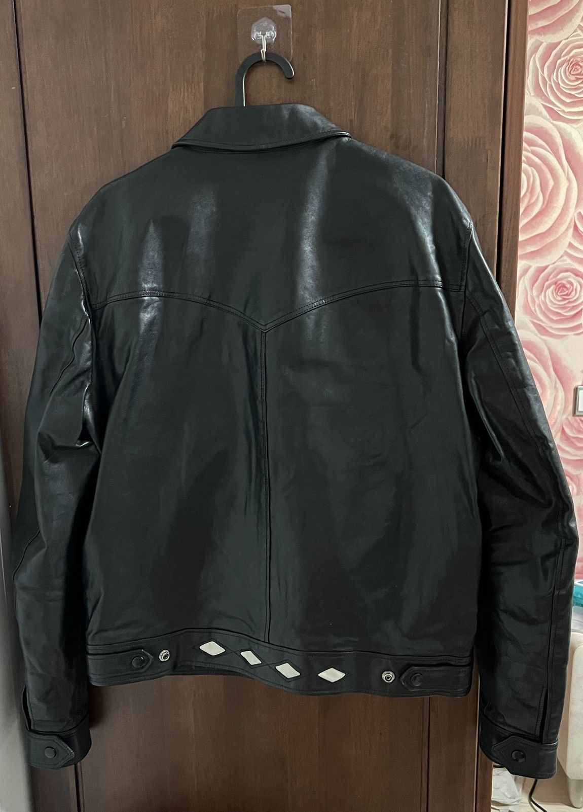 Saint Laurent Paris 14fw rare diamond-shaped cow leather jacket Size US M / EU 48-50 / 2 - 3 Thumbnail