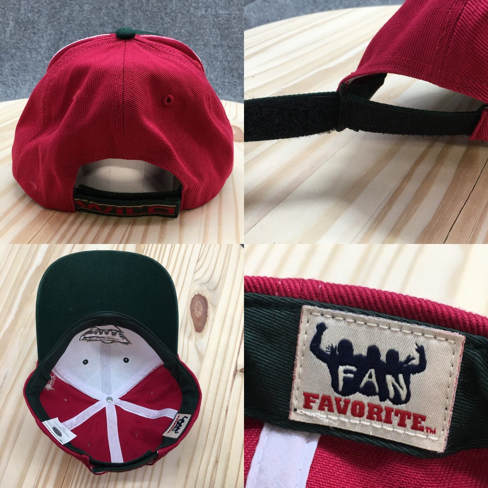 NHL Minnesota Wild NHL Baseball Cap Mens Red OS Curved Brim Embroidered Logo Size ONE SIZE - 8 Thumbnail