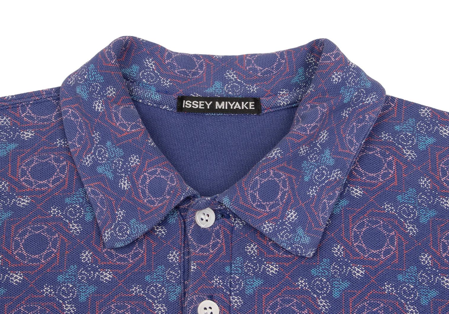 Issey Miyake Graphic All-Over Print Polo Shirt in Purple and Others Size US M / EU 48-50 / 2 - 4 Thumbnail