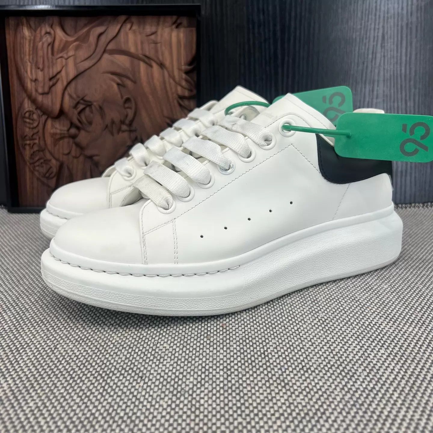 Alexander McQueen McQ black tail smooth calf leather 39 shoes Size US 6 / EU 39 - 1 Thumbnail