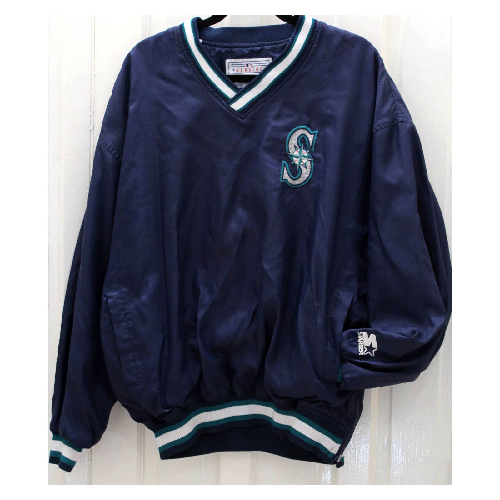 Starter Randy JOHNSON 51 Seattle Mariners 90s STARTER jacket L vtg Size US L / EU 52-54 / 3 - 5 Thumbnail