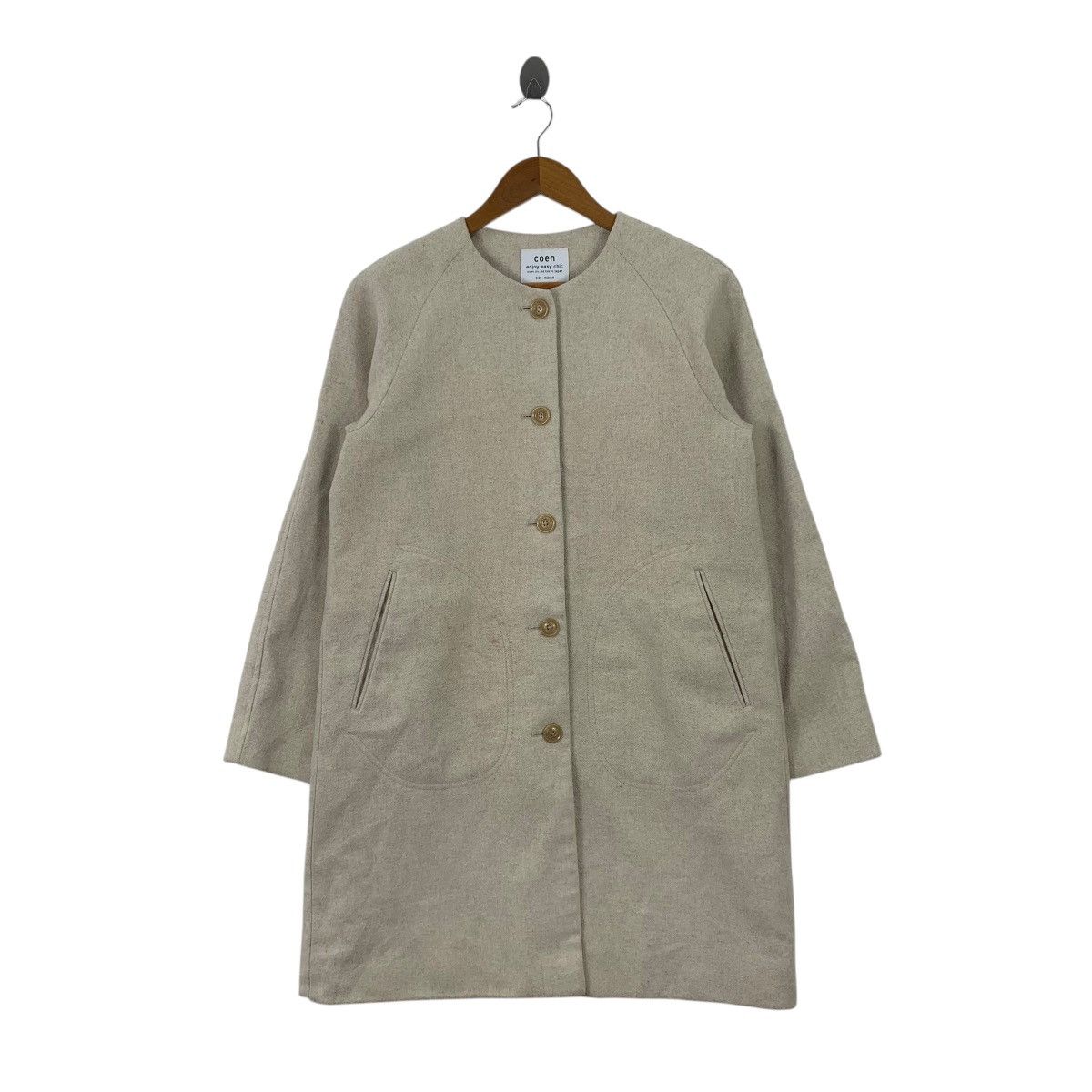 Japanese Brand COEN Ltd Japan Japanese Brand Casualwear Wool Coat Jacket Size M / US 6-8 / IT 42-44 - 1 Thumbnail