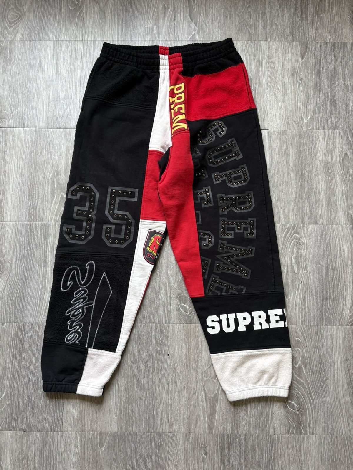 Supreme Supreme Black Patchwork Pants SS25 Size US 34 / EU 50 - 1 Thumbnail