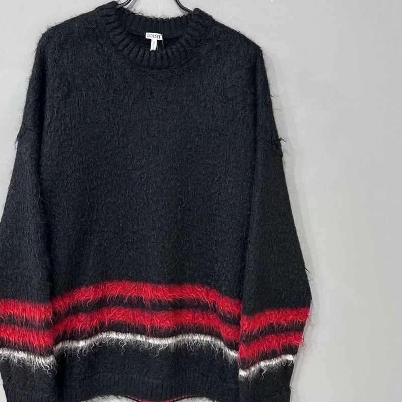 Loewe LOEWE Mohair striped sweater Size L / US 10 / IT 46 - 1 Thumbnail