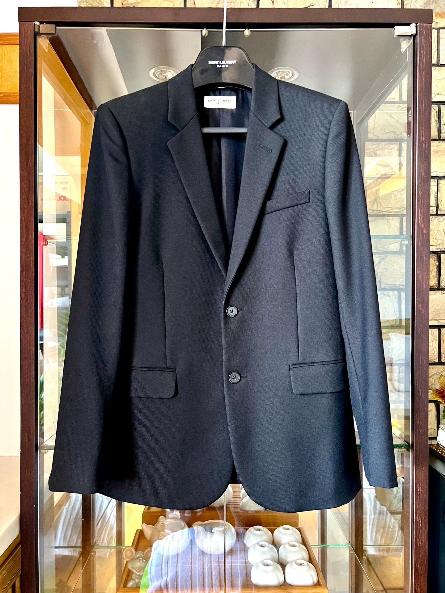 Saint Laurent Paris Saint Laurent Paris Black split leather suit jacket Size US S / EU 44-46 / 1 - 1 Thumbnail