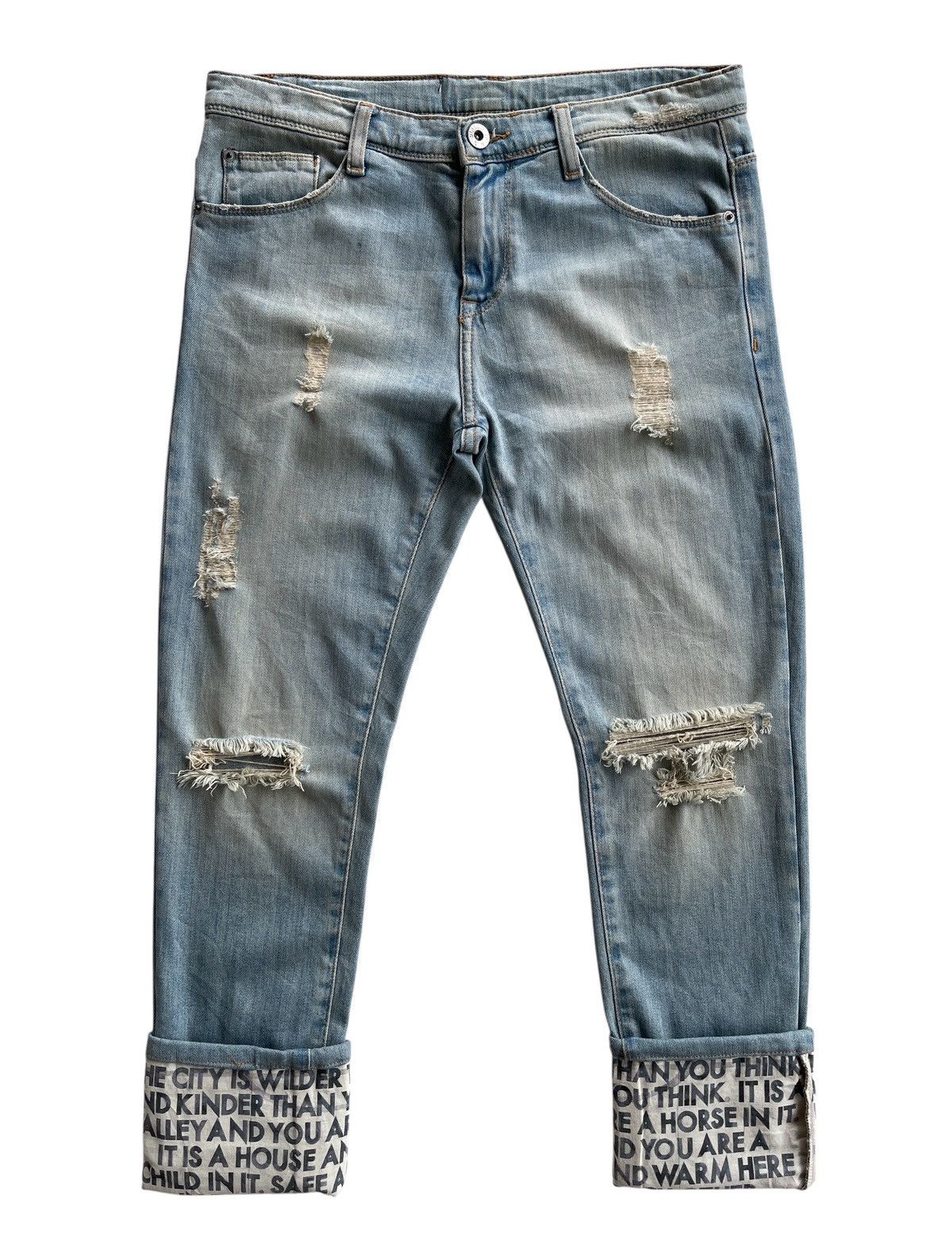 EACH x OTHER Each X Other Paris Boyfriend Distressed Jeans Size 31" - 3 Thumbnail