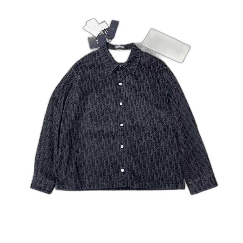 Dior Dior Oblique Print Velvet Shirt Jacket Size US M / EU 48-50 / 2 - 1 Thumbnail