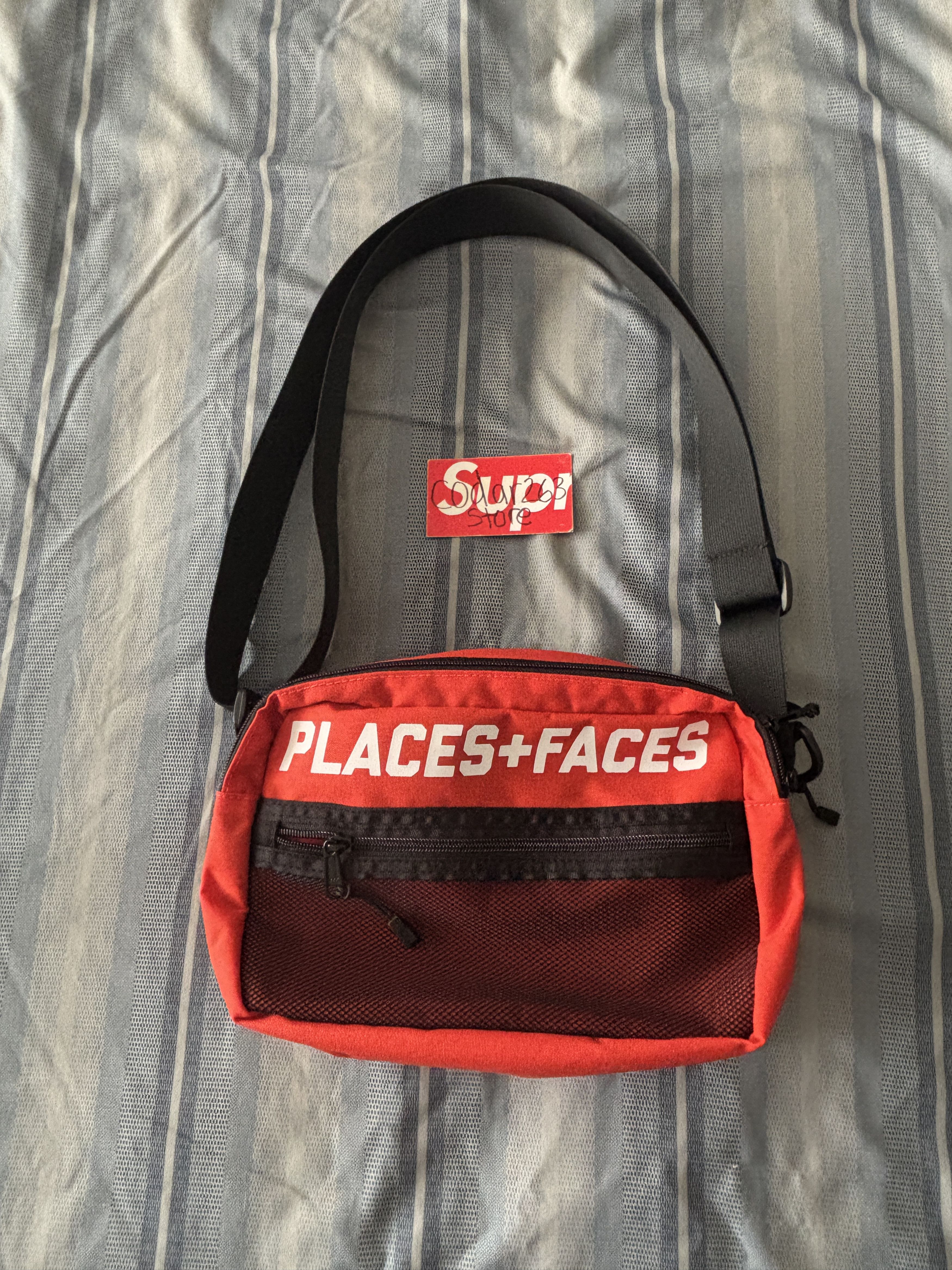 P+F Pouch Shoulder Bag Places Faces Red