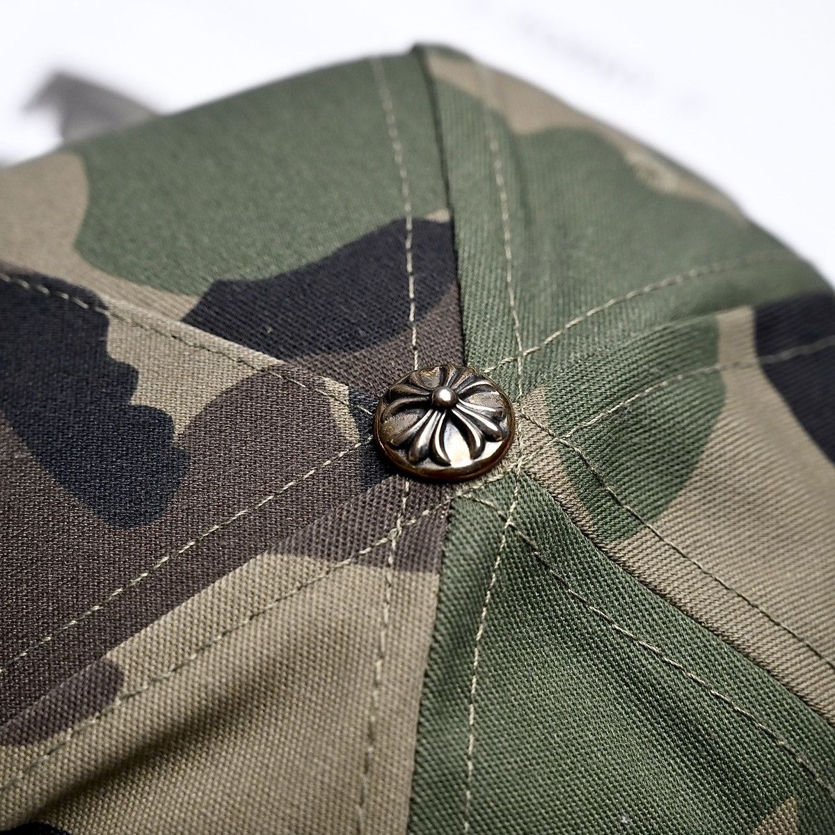 Chrome Hearts CHROME HEARTS LEATHER PATCH BASEBALL CAP CAMO Size ONE SIZE - 7 Thumbnail