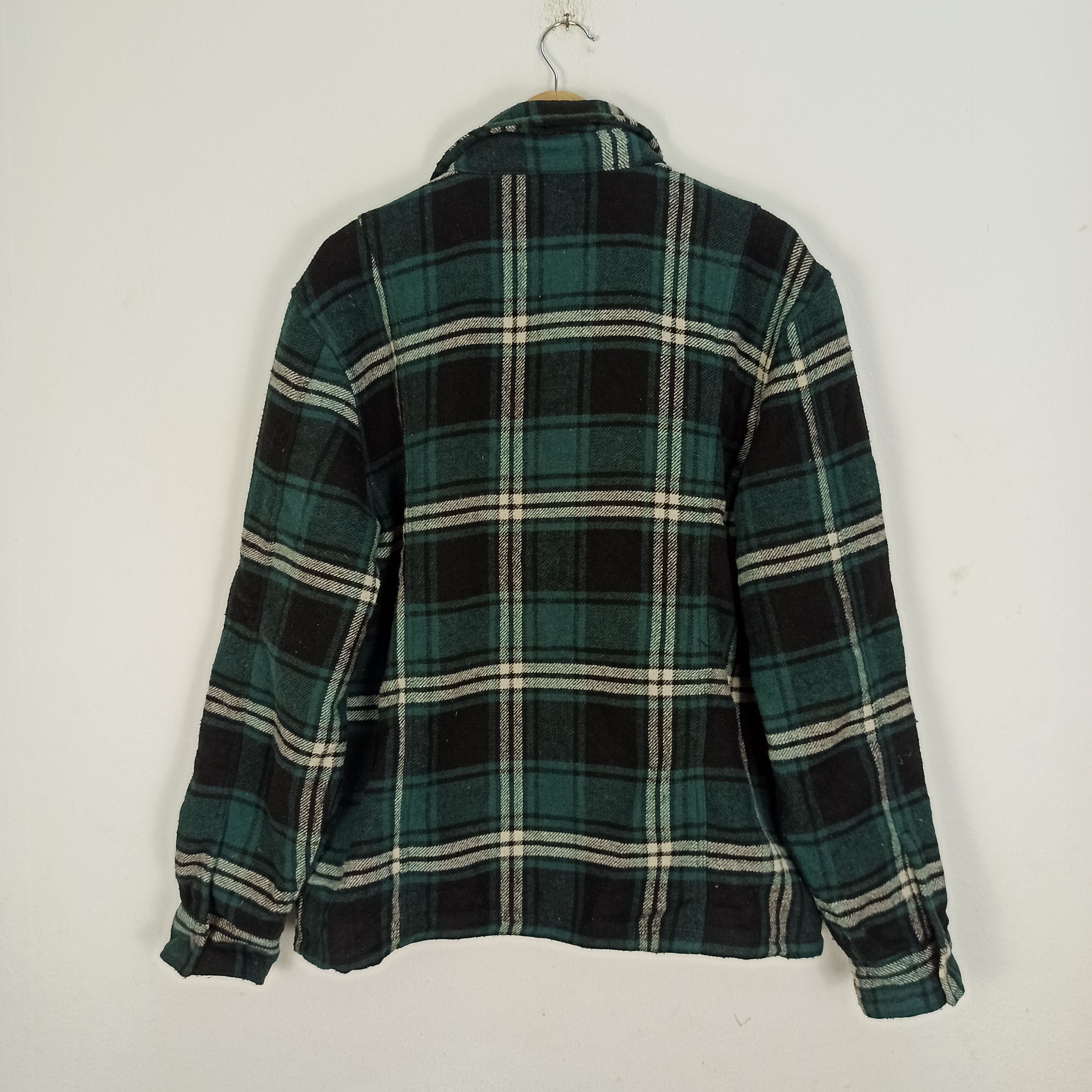 14th Addiction × Flannel × Japanese Brand Rare Flannel Jacket RealBvoice Green Colour Button Size US L / EU 52-54 / 3 - 6 Thumbnail