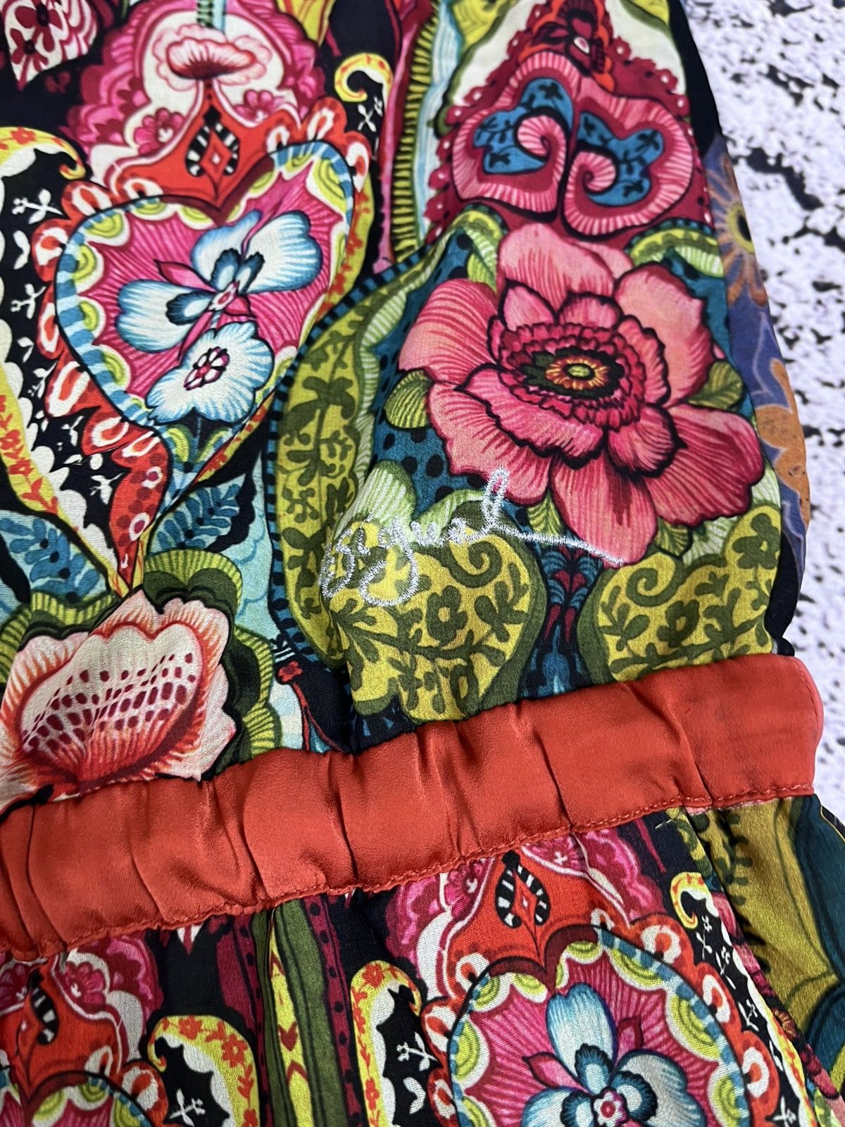 Jean Paul Gaultier Desigual Boho Jumpsuit Wide Leg Psychedelic Print Size 32" / US 10 / IT 46 - 5 Thumbnail