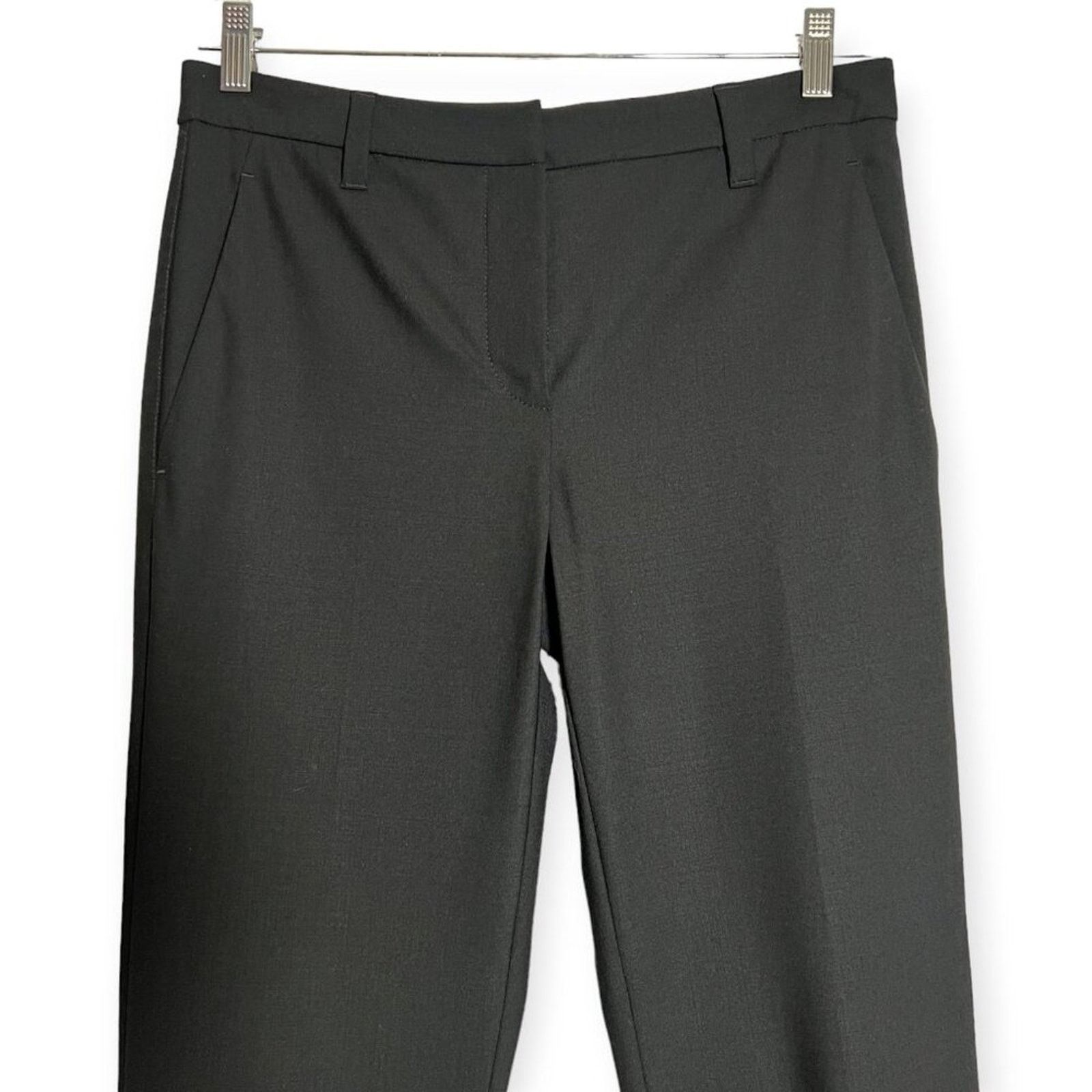 Brunello Cucinelli Brunello Cucinelli Wool Monili Wide Pant Black Size 6 Size 28" / US 6 / IT 42 - 8 Thumbnail