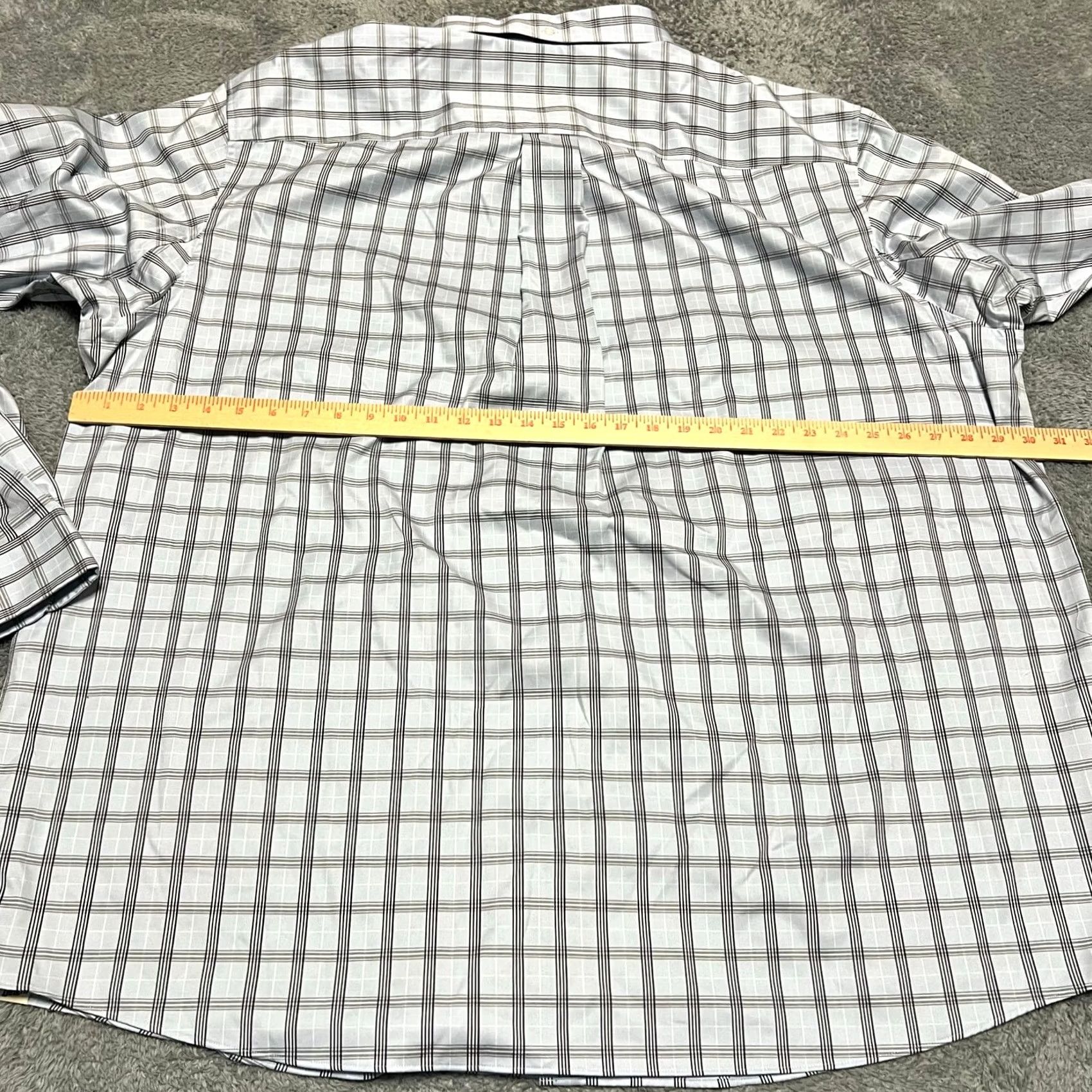 Duluth Trading Company Duluth Shirt Mens 3XL Tall Plaid Wrinkle Fighter Blue Long Sleeve Button Size US XXL / EU 58 / 5 - 4 Thumbnail