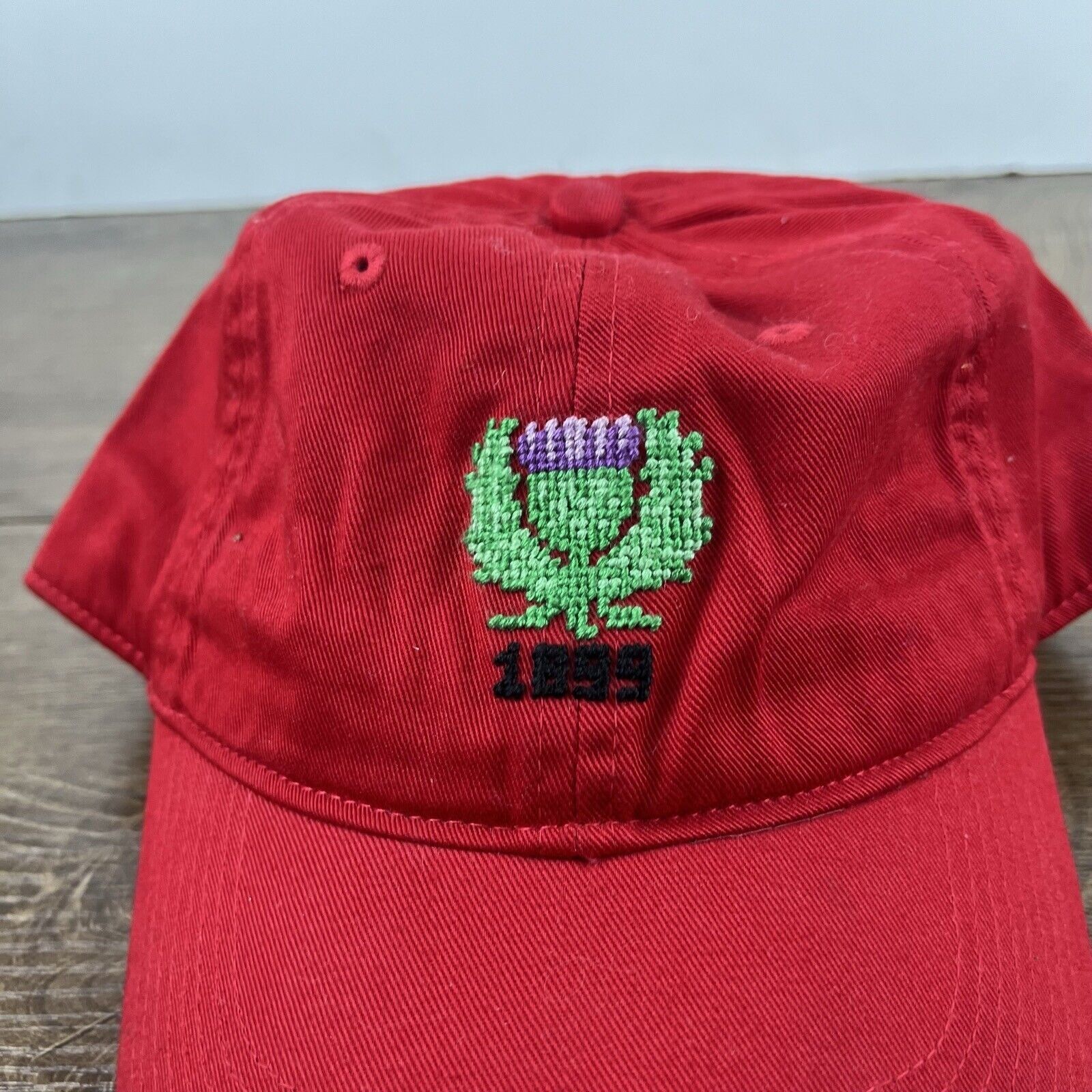 Other 1889 Hat Red Cap Adjustable Hat Red Adult Fit Hat Size ONE SIZE - 7 Thumbnail