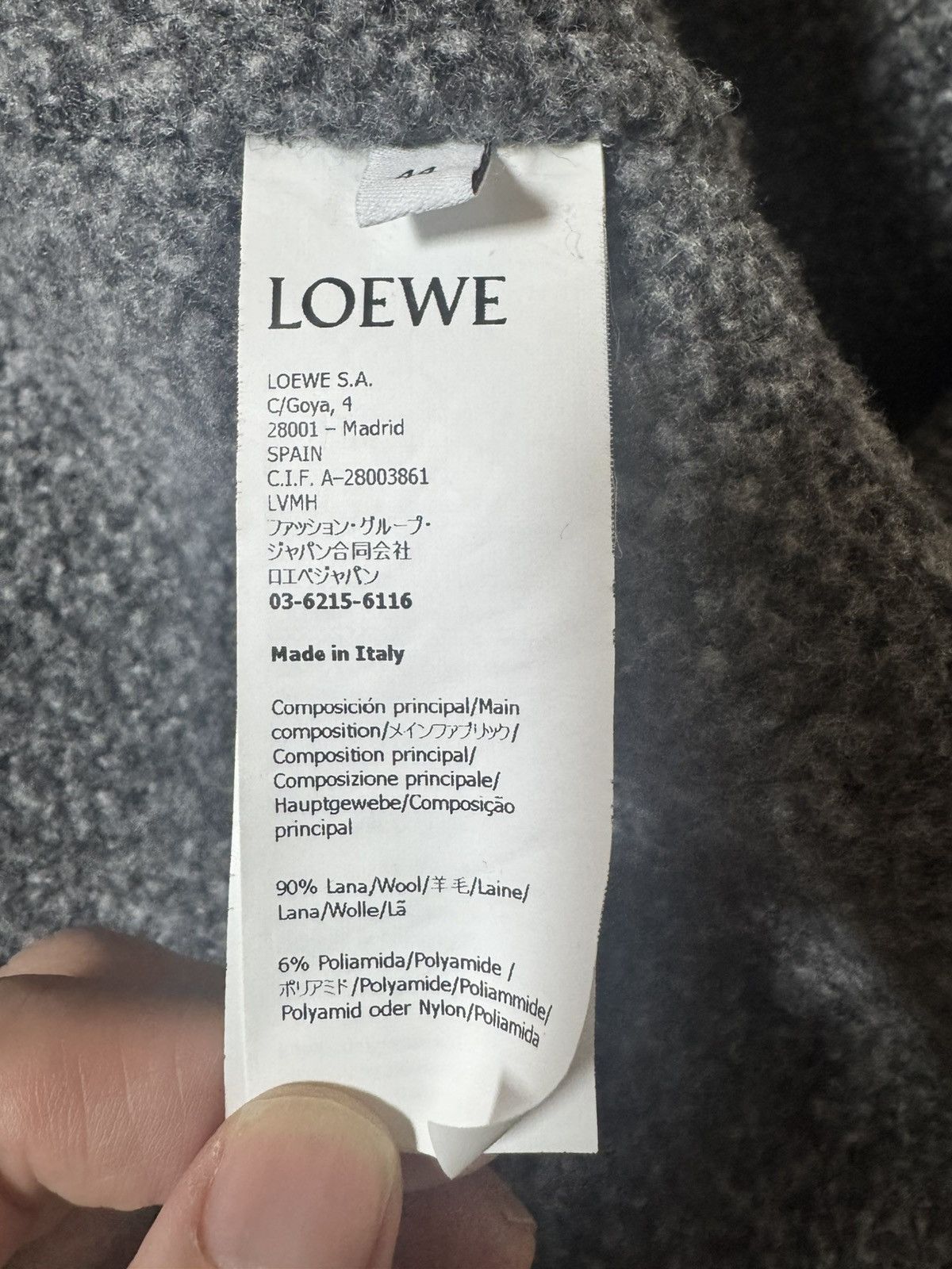 Loewe Loewe Overshirt in wool and cashmere blend Size US S / EU 44-46 / 1 - 9 Thumbnail