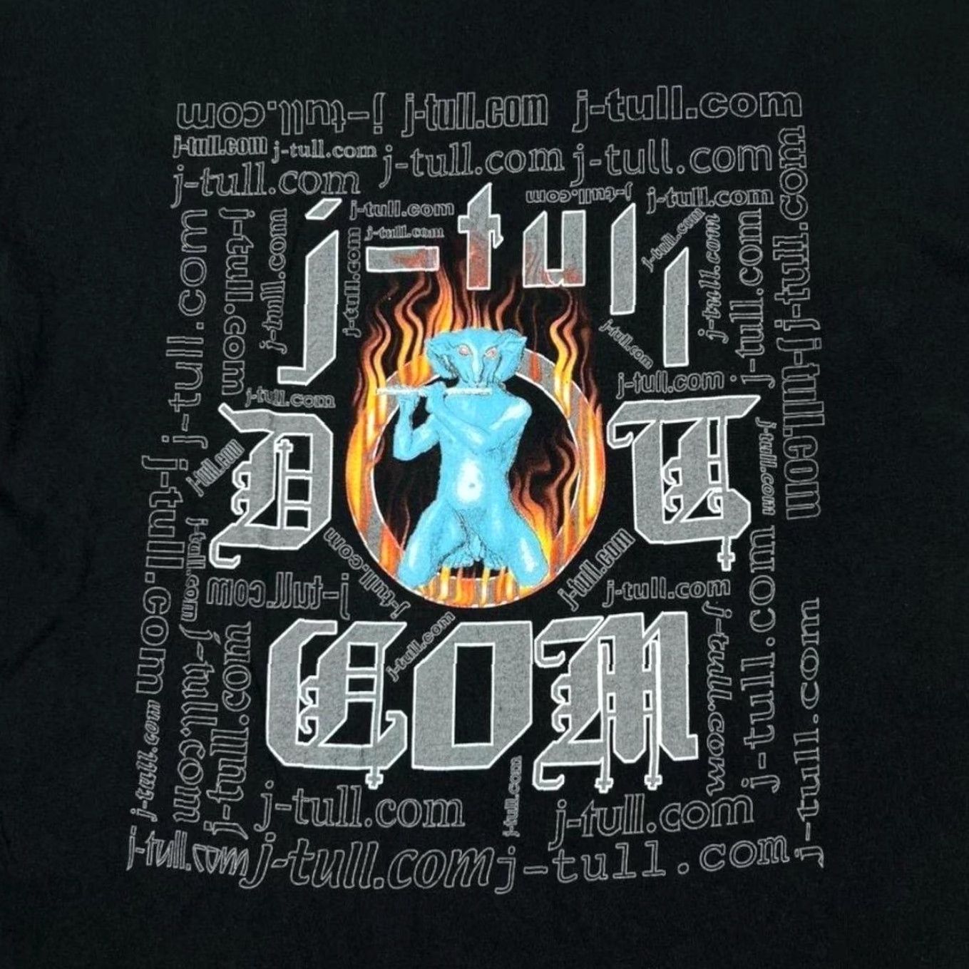 Vintage VINTAGE BG Jethro Tull “J-Tull Dot Com” Blues Hard Rock Band Tour T-Shirt Large Shirt Mens Black Graphic Print Front Back 1999 90s Size US L / EU 52-54 / 3 - 4 Thumbnail
