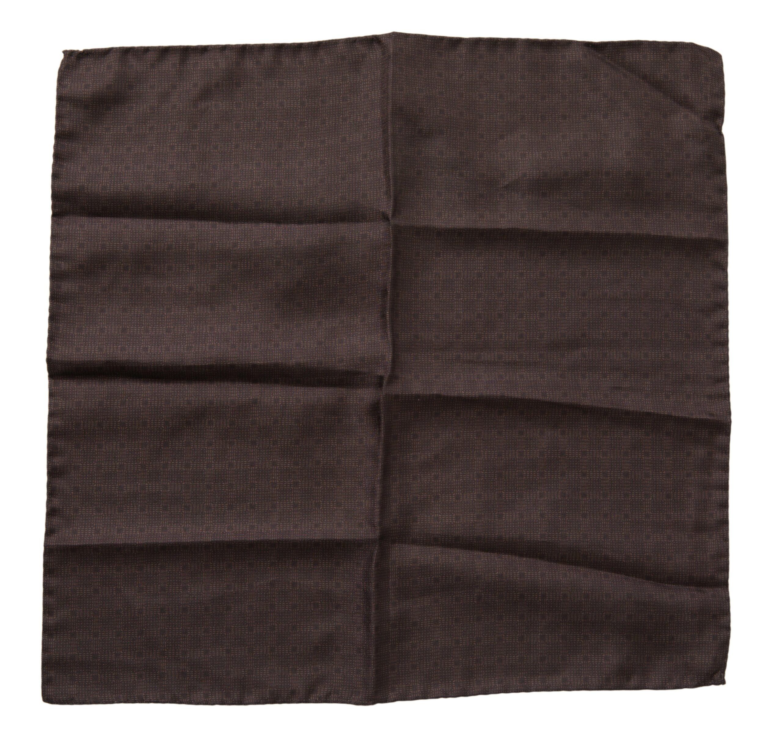 Dolce & Gabbana Elegant Silk Men's Square Scarf in Rich Men's Brown Size ONE SIZE - 1 Thumbnail