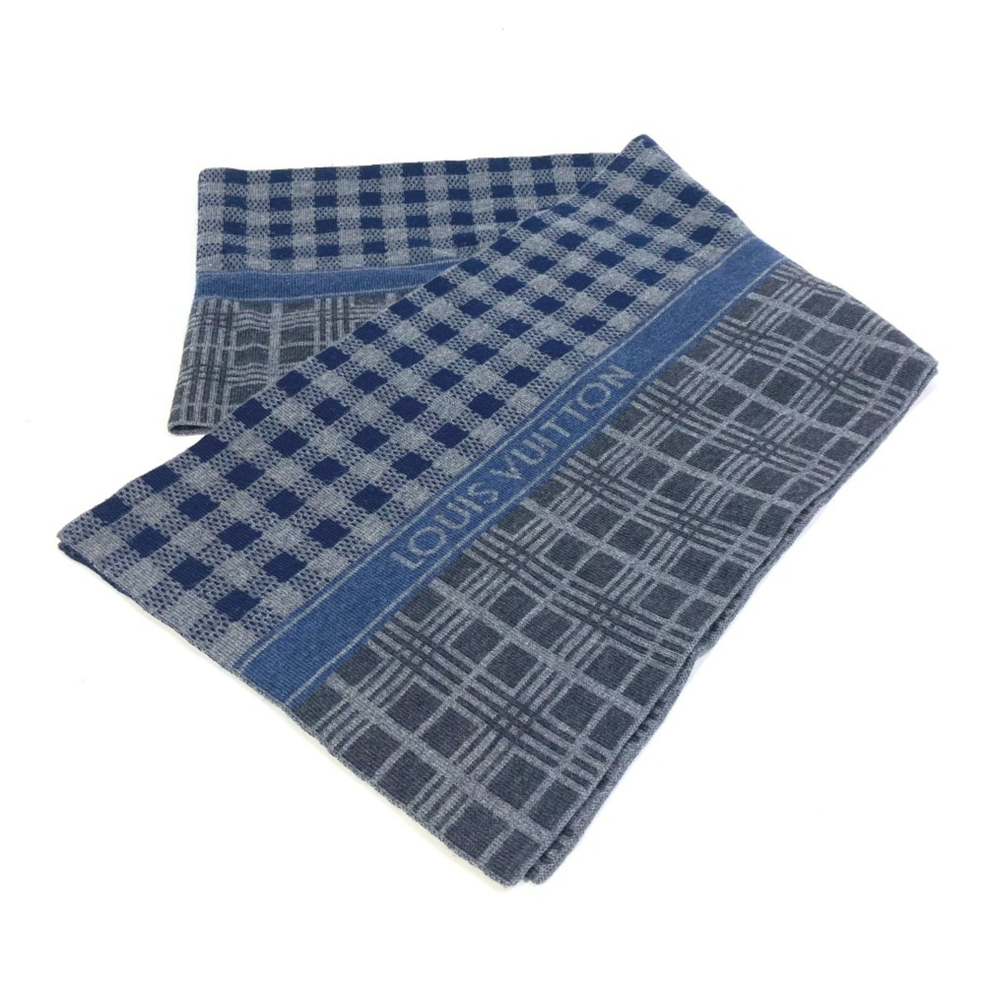 Louis Vuitton Louis Vuitton M74955 Scarf gray Navy Size ONE SIZE - 1 Thumbnail