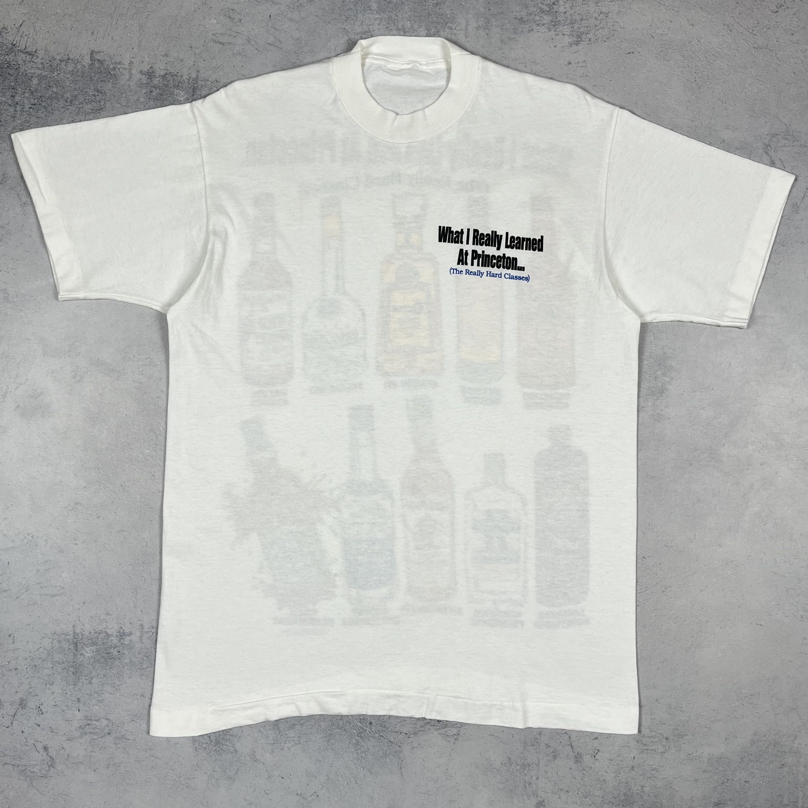 Vintage Vintage “What I Really Learned” Alcohol Funny T Shirt 1994 Size US M / EU 48-50 / 2 - 15 Thumbnail