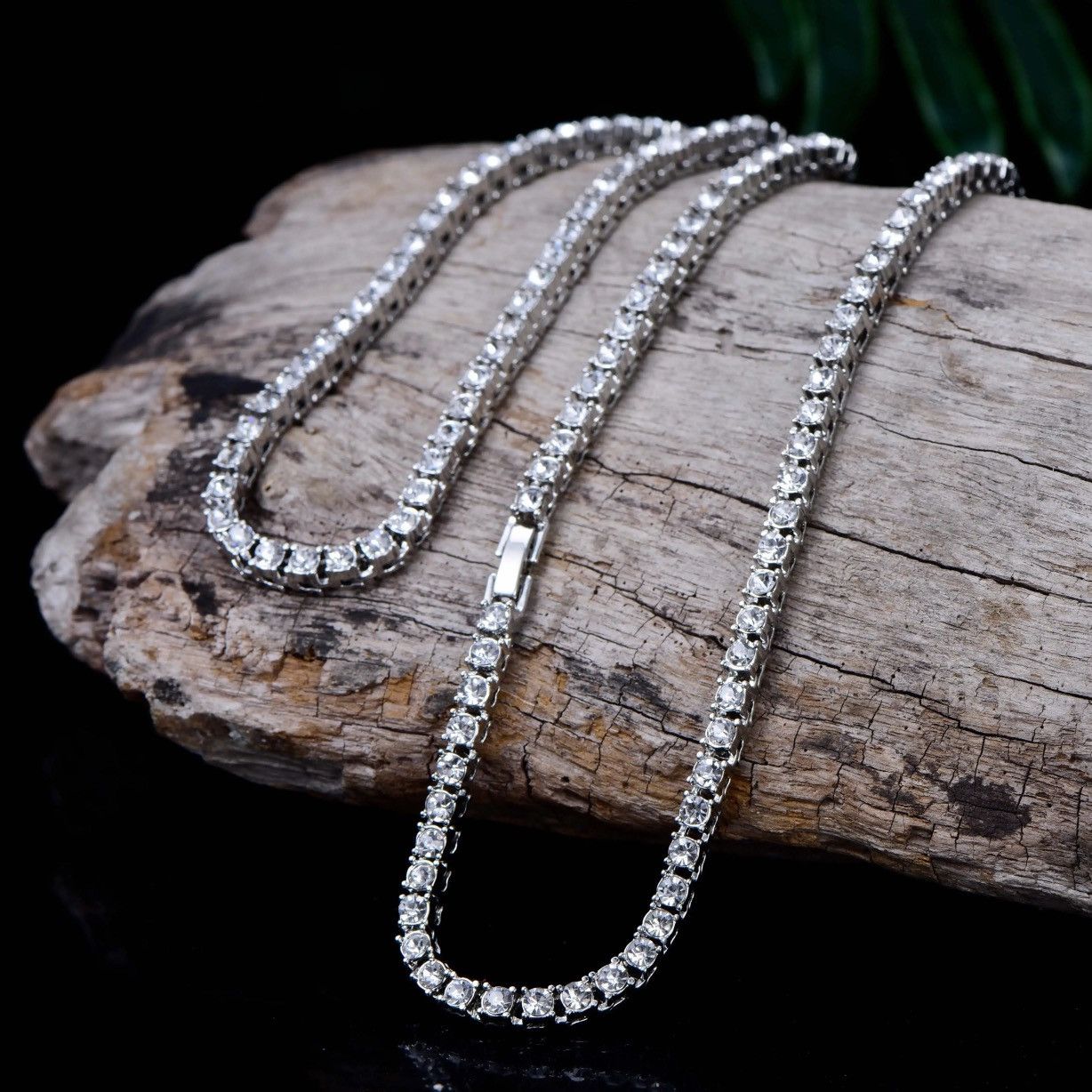 Jewelry 4MM Tennis Chain Necklace Size ONE SIZE - 6 Thumbnail