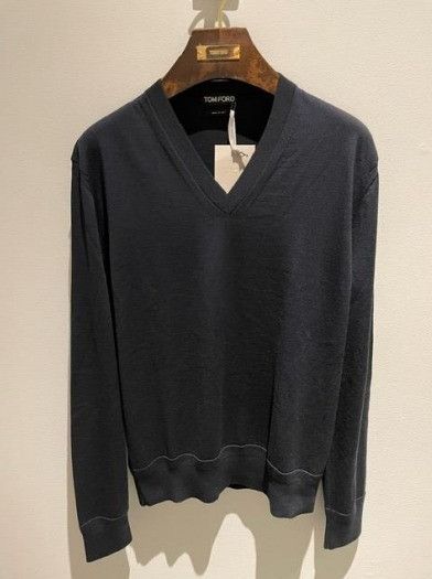 Tom Ford o1w1db10824 V-neck Wool Sweater in Black Size US XL / EU 56 / 4 - 1 Preview