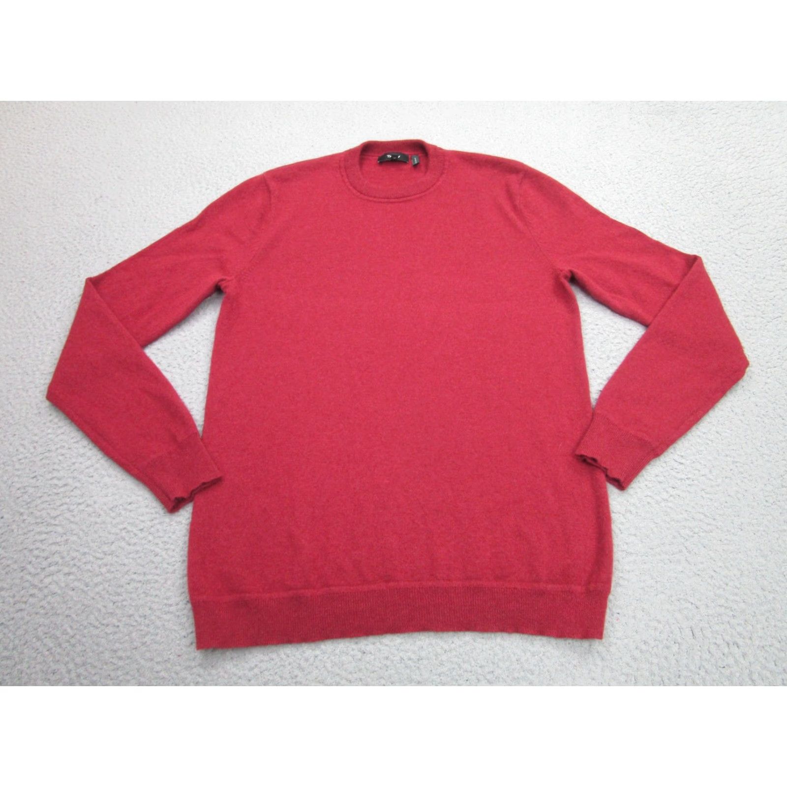 Theory Theory Mens Sweater Knit Pullover Red Crewneck Solid Classic M Size US M / EU 48-50 / 2 - 2 Thumbnail
