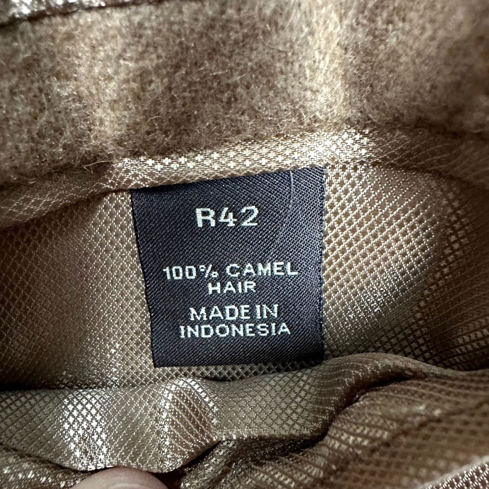 Tasso Elba Tasso Elba Blazer Jacket 42R Brown 100% Camel Hair Notch Lapel Single-Breasted 2-Button 4-Button Sleeve Solid Adult Mens Vintage: No Size 42R - 7 Thumbnail