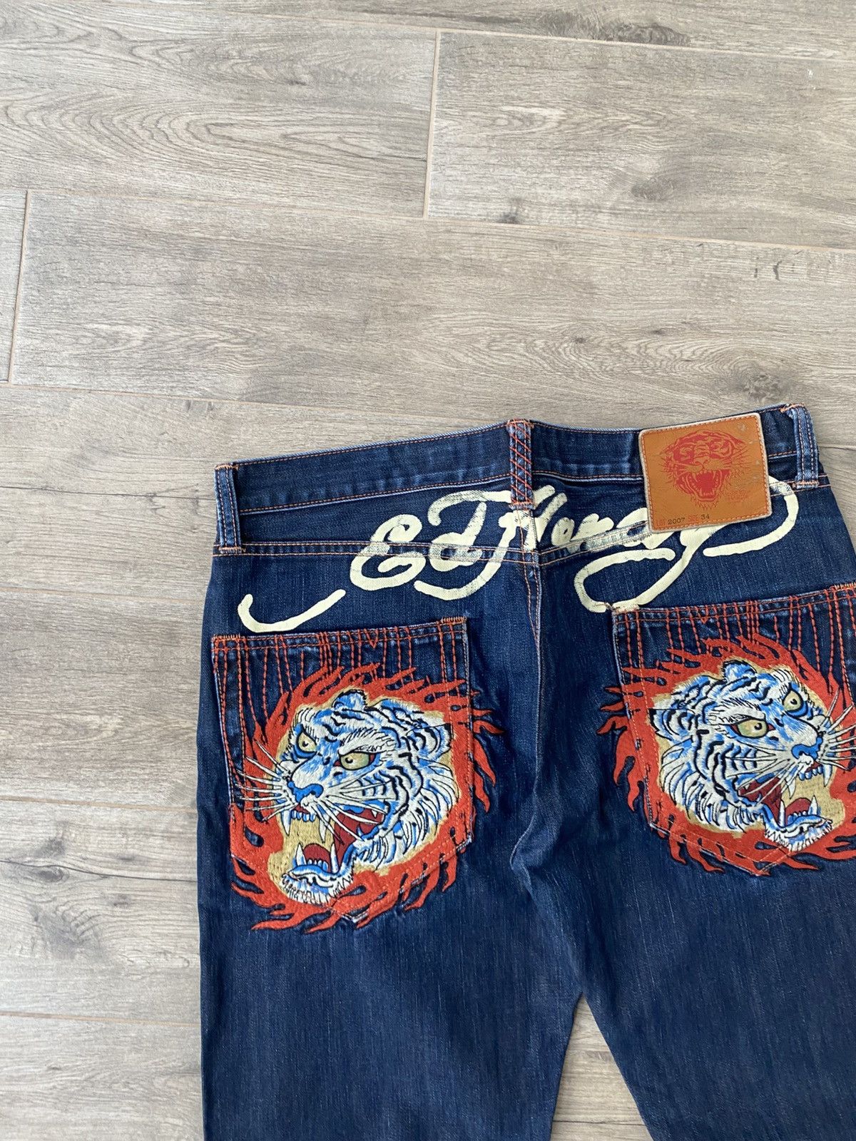 Ed Hardy × Vintage 🐯Ed hardy tiger logo jeans Size US 34 / EU 50 - 7 Thumbnail