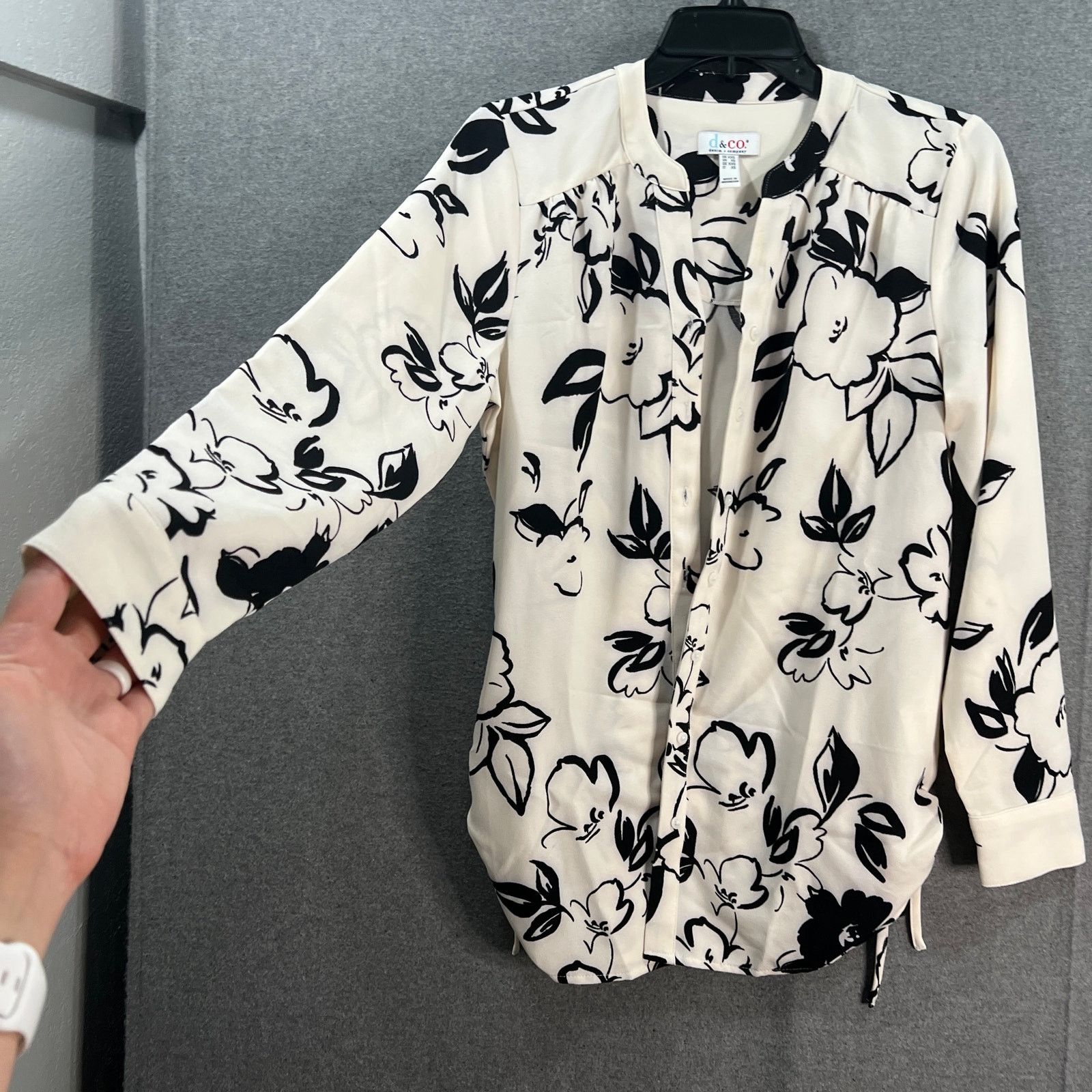 Other Denim & Co. Printed Ruche Side Regular Soft Shirt Size XXS / US 00 / IT 34 - 4 Thumbnail
