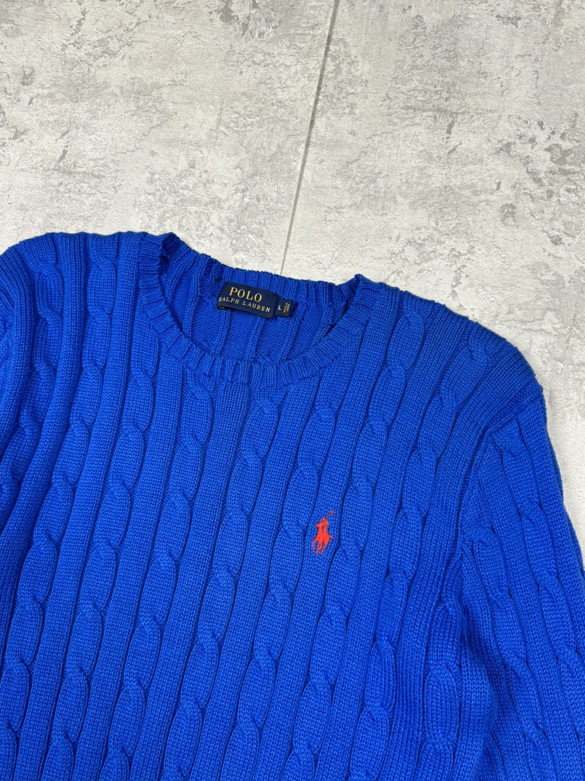 Polo Ralph Lauren Polo Ralph Lauren Women Cable Knit Sweater Crew Neck Size L Size L / US 10 / IT 46 - 7 Thumbnail