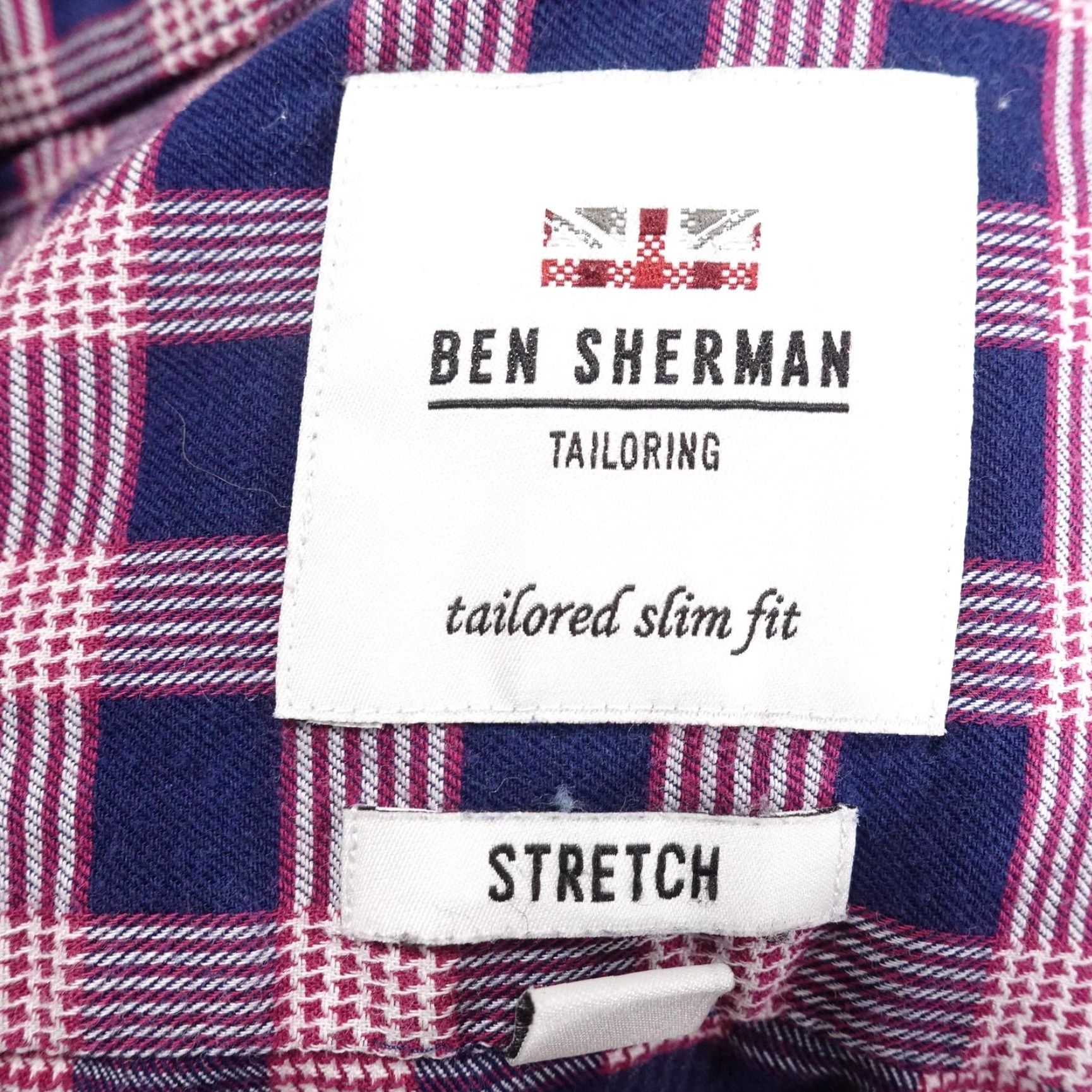 Ben Sherman Ben Sherman Slim Fit Dress Shirt Mens 16.5 Large Blue Pink Plaid Tailored Stretch Size US L / EU 52-54 / 3 - 6 Thumbnail