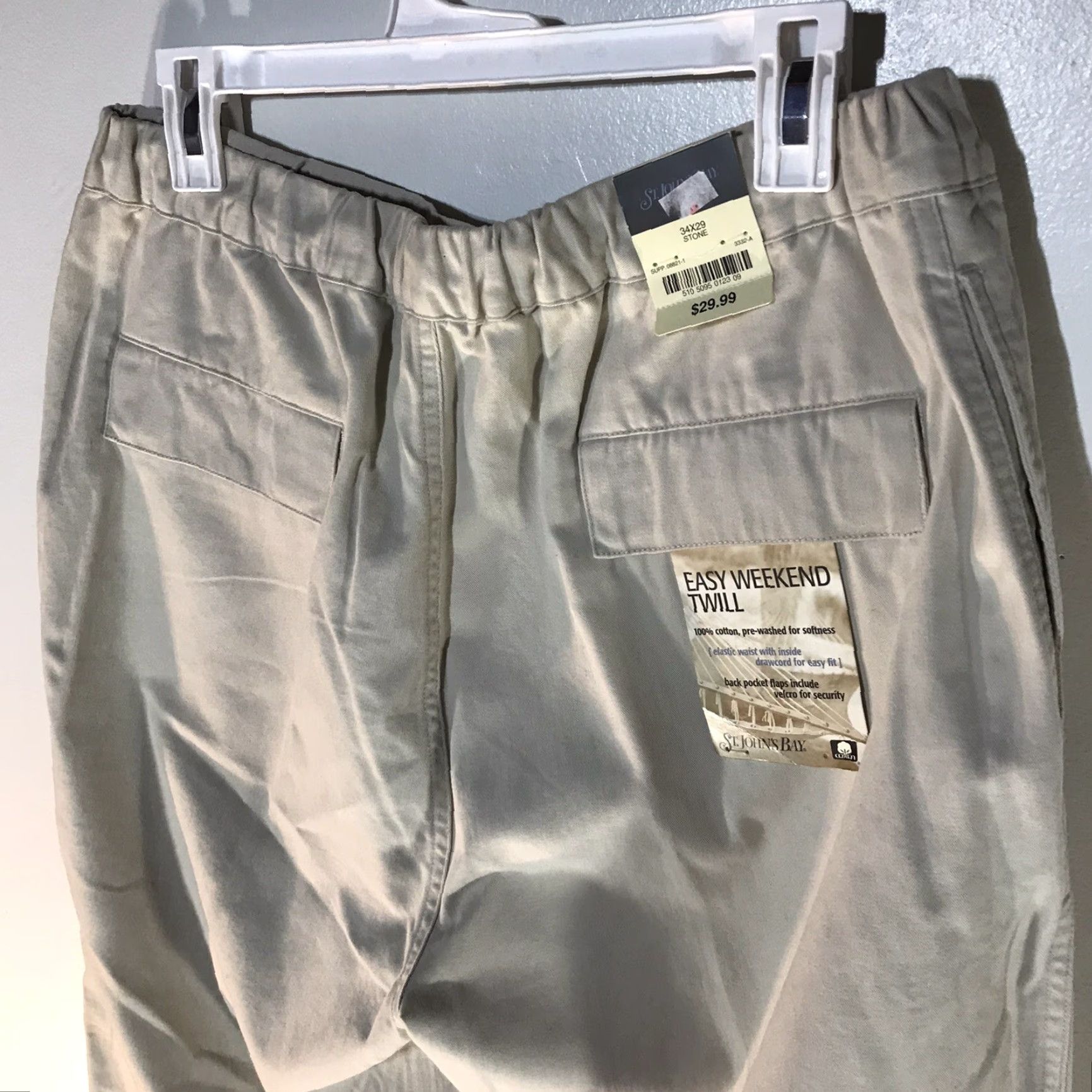 Vintage VINTAGE St Johns Bay Easy Weekend Twill Pants Mens 34x29 Khakis Casual Workwear Size US 34 / EU 50 - 5 Thumbnail