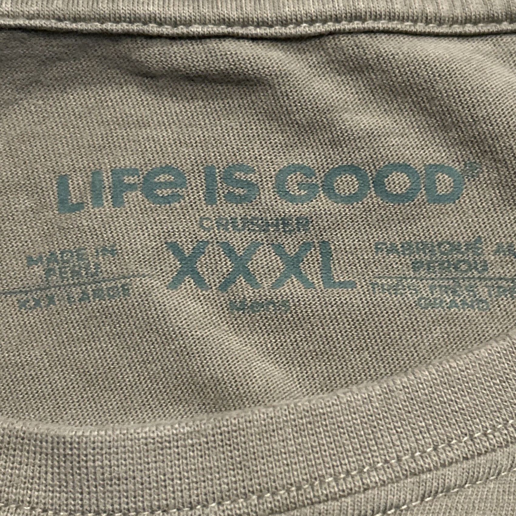 Life is Good Life is Good T Shirt Mens XXL Crusher Tee Green Crew Neck Short Sleeve Logo 3XL Regular Fit Size US XXL / EU 58 / 5 - 4 Thumbnail