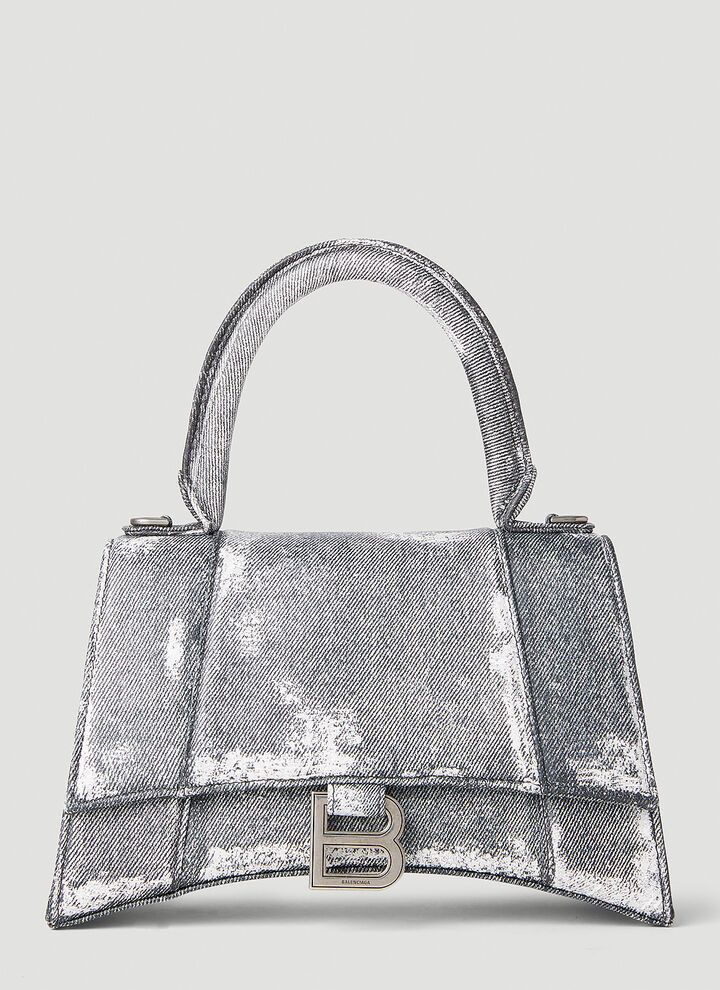 Balenciaga o1mt1gz1124 Size: OS / Hourglass Small Handbag Denim Print Size ONE SIZE - 1 Thumbnail