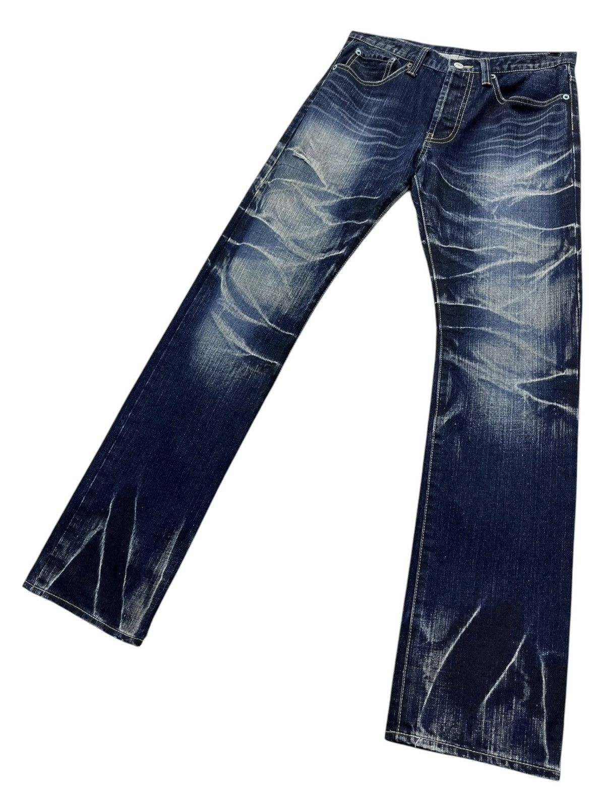 Takeo Kikuchi Designer TAKEO KIKUCHI Lightning Clawmark Whisker Slim Fit⚡️ Size US 29 - 6 Thumbnail