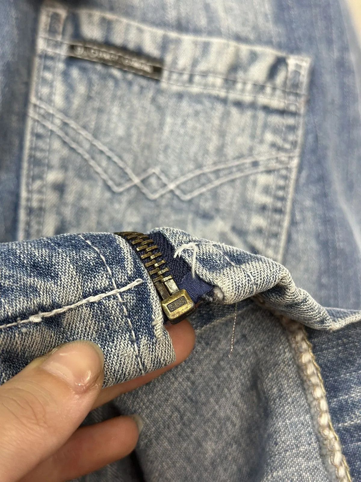 If Six Was Nine Dolce Gabbana Jacket Leather Denim Vintage Diesel style Punk Size US S / EU 44-46 / 1 - 15 Thumbnail
