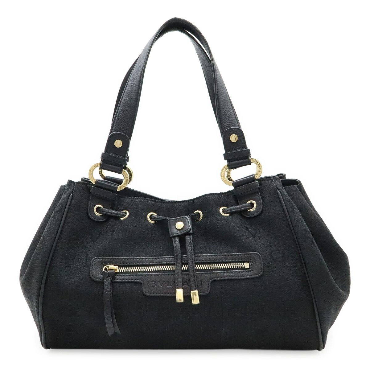 Bvlgari Bvlgari BVLGARI Logo Mania Jacquard Canvas Leather 2way Bag Canvas Shoulder Bag DUTY FREE for USA Size ONE SIZE - 1 Thumbnail